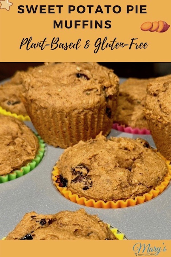 sweet potato pie muffins. plant-based and gluten-free