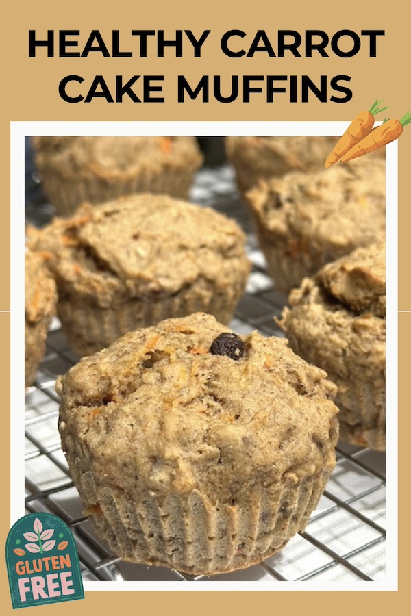 healthy carrot cake muffins. gluten-free and vegan