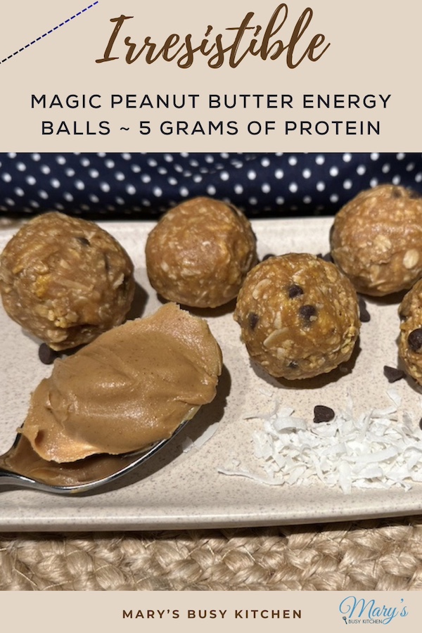 peanut butter energy balls with 5 grams of protein