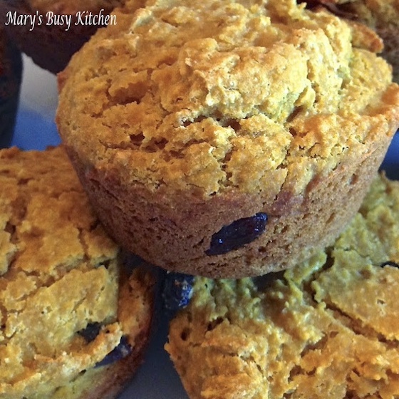 Healthy no sugar added, fruit sweetened pumpkin muffins