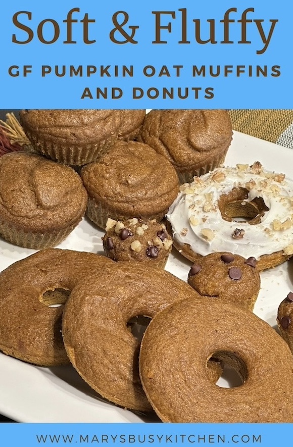 healthy gf pumpkin oat muffins and donuts