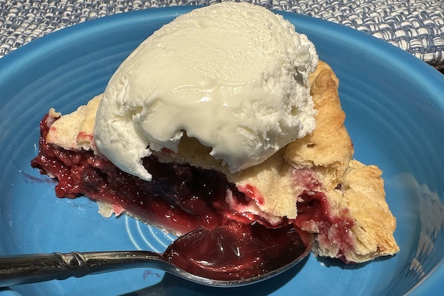 homemade raspberry pie. soy, dairy, nut, and egg-free