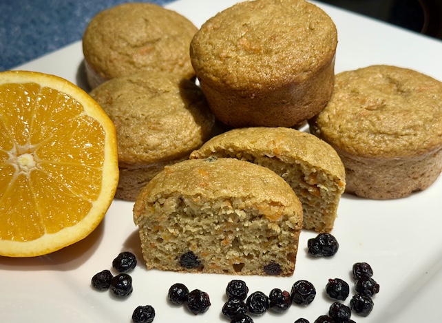 GF orange carrot cake muffins - dairy, gluten, and soy-free