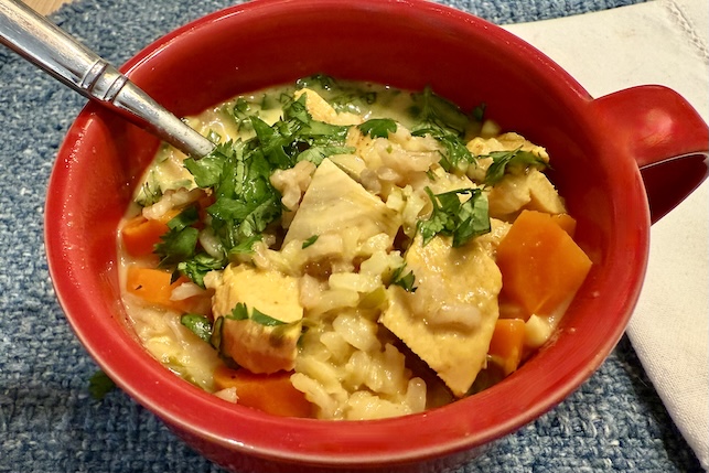 spicy coconut milk chicken soup