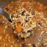 shedded chicken chili with garbanzo and black beans gluten, dairy, and egg-free