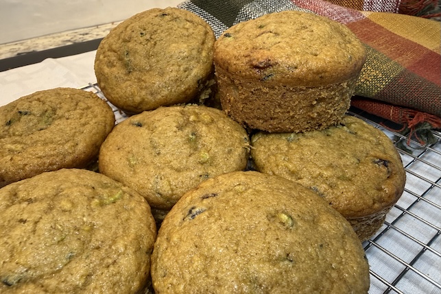 gluten and dairy-free zucchini muffins with cranberries