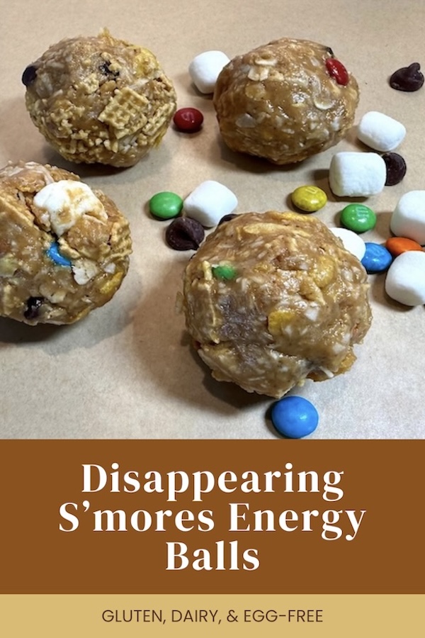S'more energy balls, gluten and dairy-free